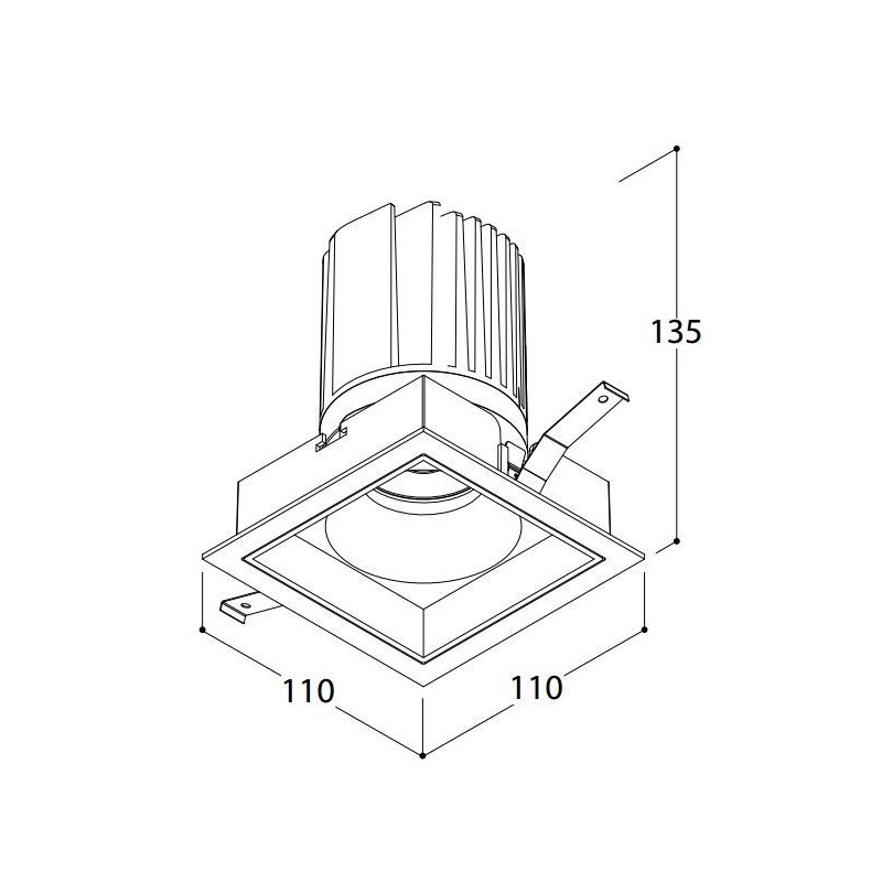 TAL MIX 26W SQUARE spot encastrable
