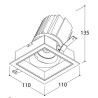 TAL MIX 26W SQUARE FLEX spot encastrable