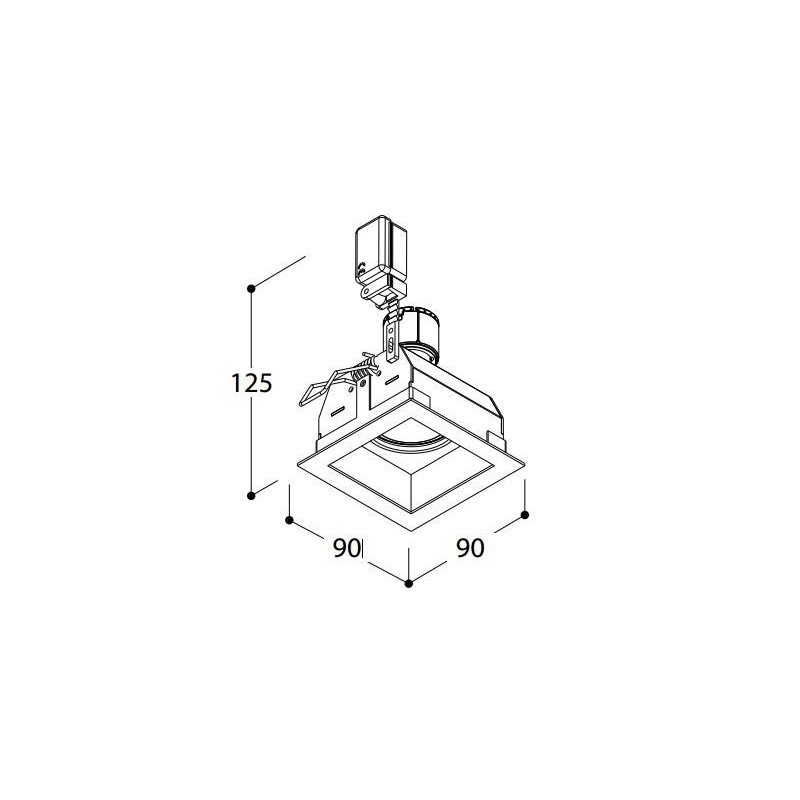 TAL QUAD 1 GU10 TORSION spot encastrable