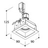 TAL QUAD 1 ORIENTABLE GU10 TORSION spot encastrable