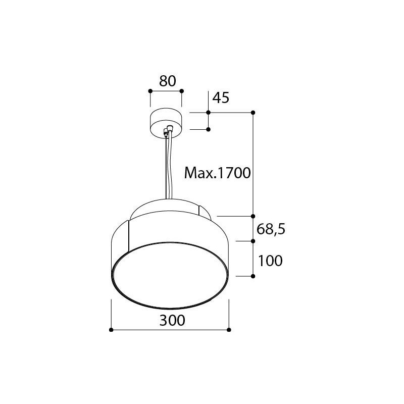 TAL ROLLO 300 Suspended lampe suspendue