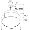 TAL ROLLO 400 Suspended  lampe suspendue