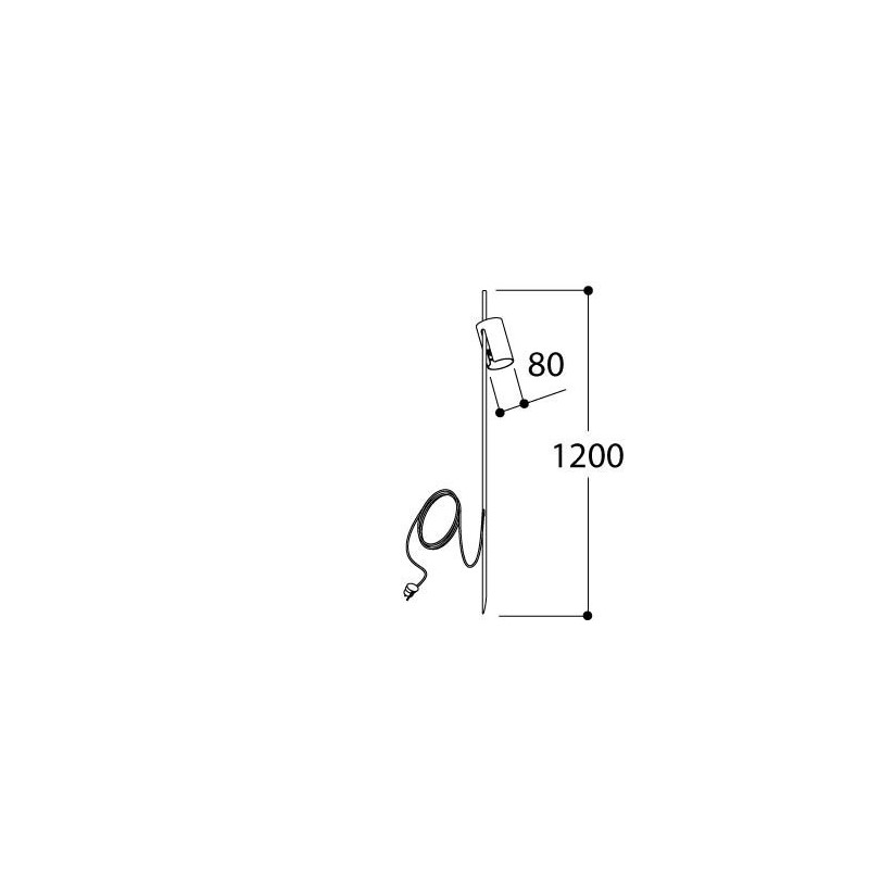 TAL ROSEAU LUX M poteau de jardin