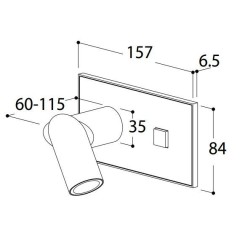 TAL Select 1TMicroscoop 24V-250V push button lampe murale