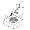 TAL SOLID SQUARE GU10 plafonnier