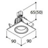 TAL SOLID SQUARE HALOLED plafonnier