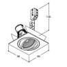TAL SOLID SQUARE MOBY GU10 plafonnier