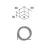 TAL LIGHTING SURFACE TRACK 3F - BASE + CABLE 1.5m