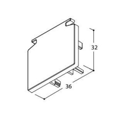 TAL LIGHTING SURFACE TRACK 3F - END CAP