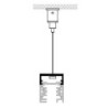 TAL LIGHTING SURFACE TRACK 3F - PENDANT CLIP + SUSP STEEL WIRE 1.5m