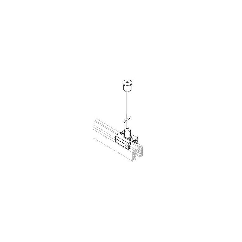 TAL LIGHTING SURFACE TRACK 3F - PENDANT CLIP + SUSP STEEL WIRE 1.5m