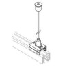TAL LIGHTING SURFACE TRACK 3F - PENDANT CLIP + SUSP STEEL WIRE 1.5m