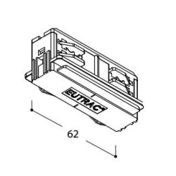 TAL LIGHTING SURFACE TRACK 3F - STRAIGHT COUPLER