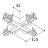 TAL LIGHTING SURFACE TRACK 3F - X COUPLER