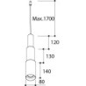 TAL TELESCOOP Suspended M10 mains dimm lampe suspendue