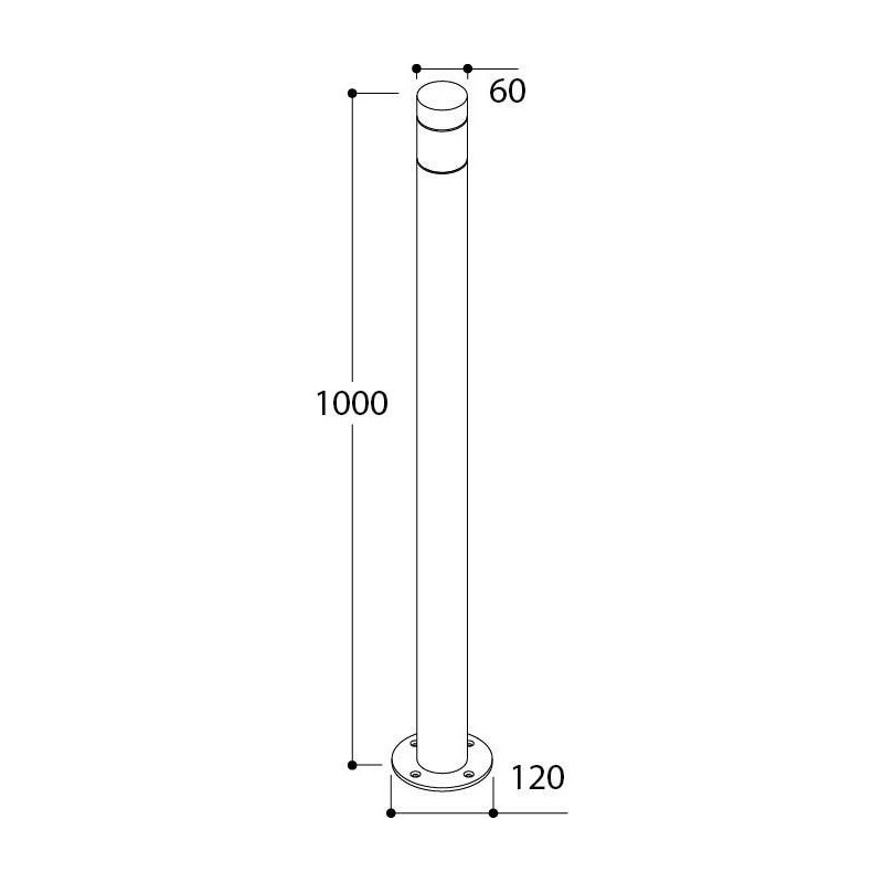 TAL TOOTEM 1000 BEACON LUXEON M CI poteau de jardin