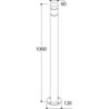 TAL TOOTEM 1000 BEACON LUXEON M CI poteau de jardin