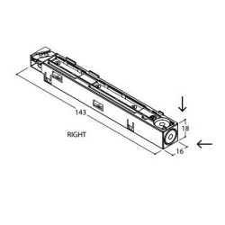 TAL LIGHTING TRACK 48V - END FEED RIGHT