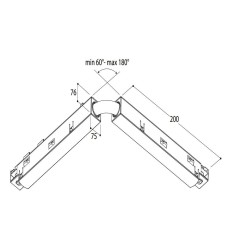 TAL LIGHTING TRACK 48V- FLEXIBLE CORNER COUPLER