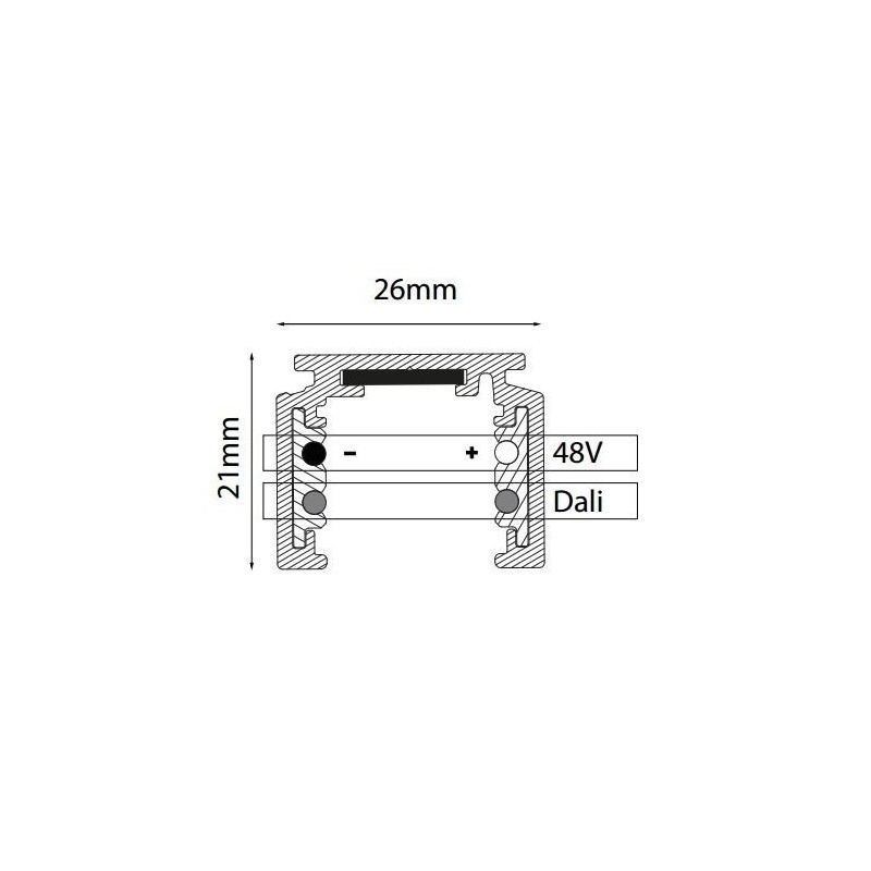 TAL LIGHTING TRACK 48V SURFACE - 2000MM