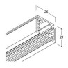 TAL LIGHTING TRACK 48V SURFACE - 2000MM