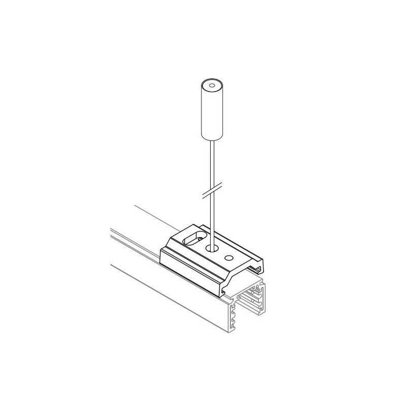 TAL LIGHTING TRACK 48V SURFACE - PENDANT CLIP + SUSP STEEL WIRE 4m