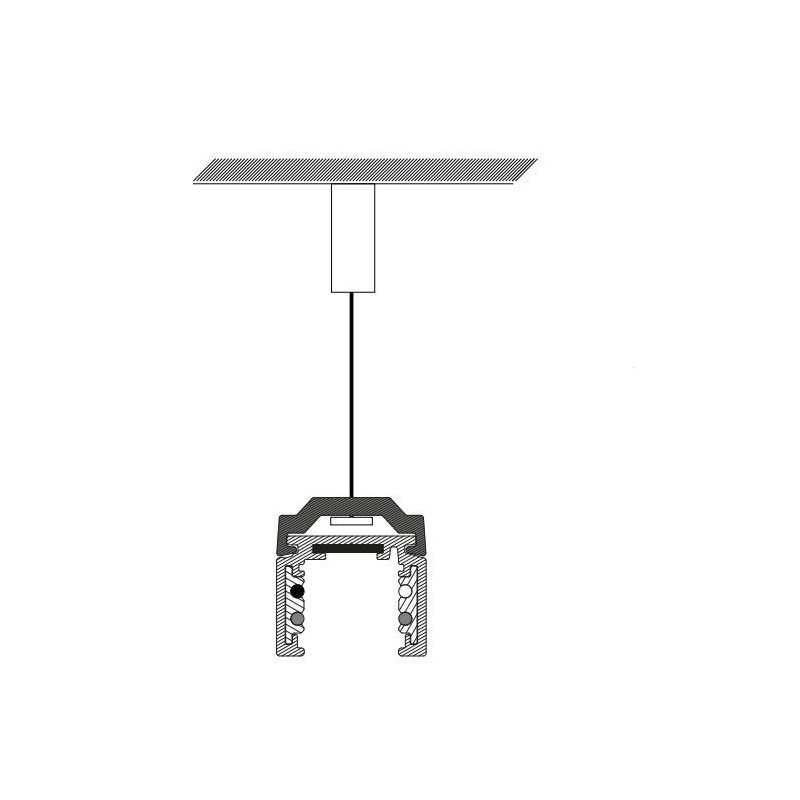 TAL LIGHTING TRACK 48V SURFACE - PENDANT CLIP + SUSP STEEL WIRE 6m