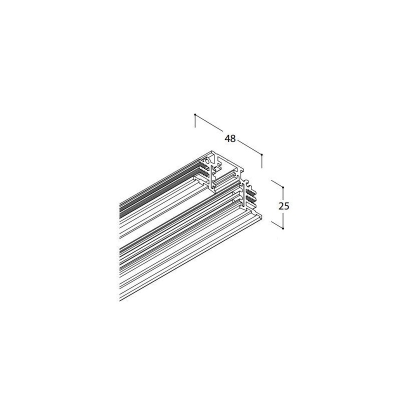 TAL LIGHTING TRACK 48V TRIMLESS - 3000MM