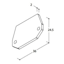 TAL LIGHTING TRACK 48V TRIMLESS - END CAP
