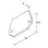 TAL LIGHTING TRACK 48V TRIMLESS - END CAP