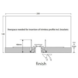 TAL LIGHTING TRACK 48V TRIMLESS - FIXATION BRACKET / SET OF 2 PCS.