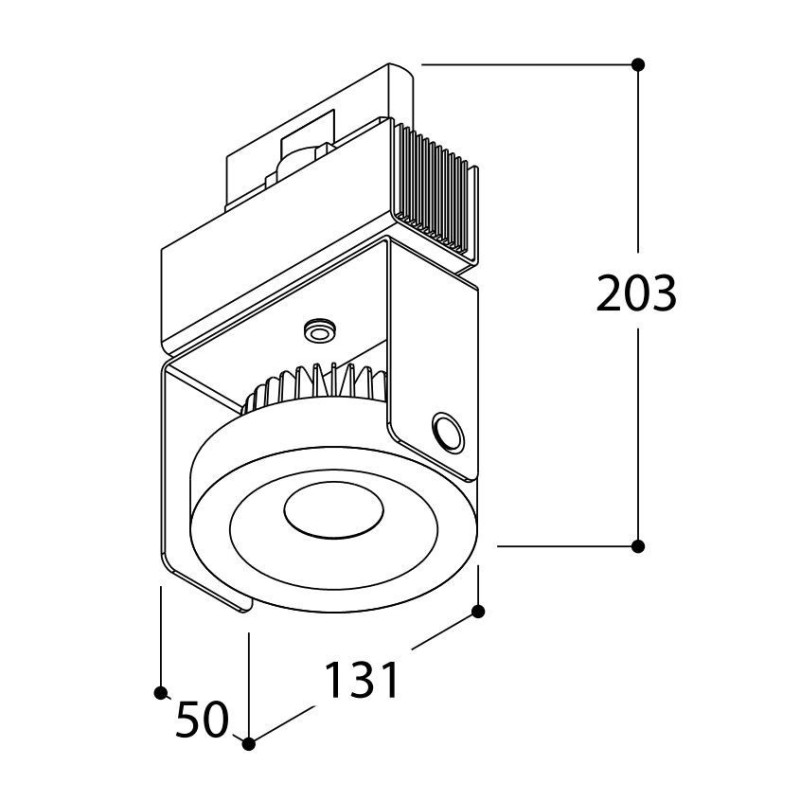 TAL WODAN TRACK 1xBEAUFORT² MAINS DIMMABLE éclairage sur rail