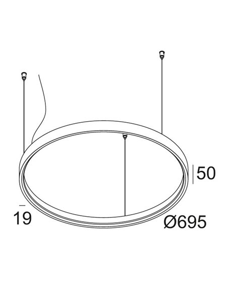 Delta Light SUPERLOOP HC 70 SPR Lampe suspendue