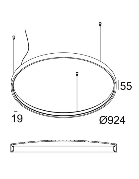 Delta Light SUPERLOOP PLUS HC 90 SBL Lampe suspendue