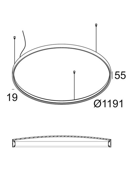 Delta Light SUPERLOOP PLUS HC 120 SBL Pendant