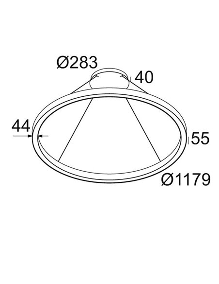 Delta Light SUPER-OH! SLIM 120 CS SBL DOWN-UP Lampe suspendue