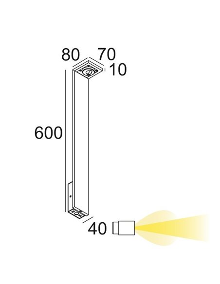 Delta Light ELBO ASYMMETRIC P 60 WW Floor lamp
