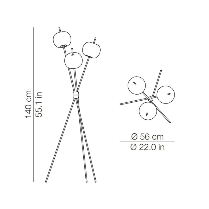 Kundalini KUSHI FLOOR Lampadaire
