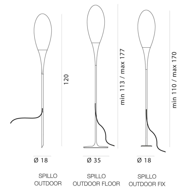 Kundalini SPILLO OUTDOOR PEG Floorlamp