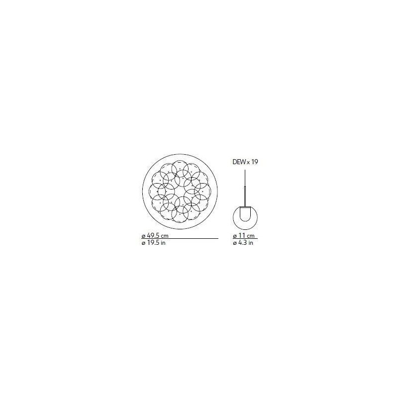 Kundalini Dew 19 Chandelier lampe a suspension