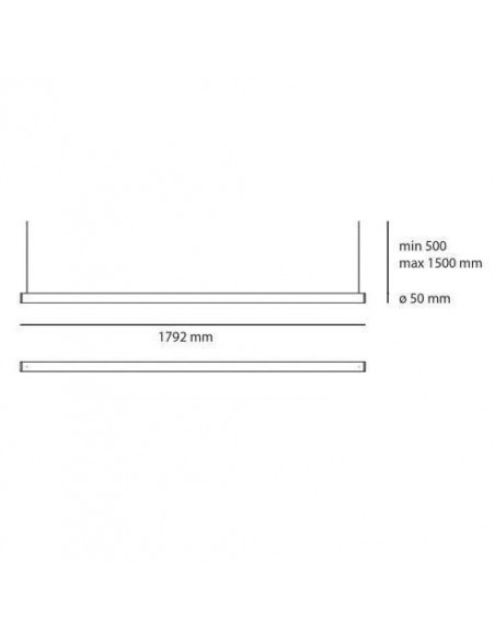 Artemide Alphabet Of Light Linear 180 lampe à Suspension