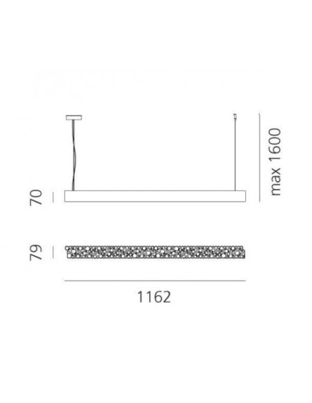 Artemide Calipso Linear SYSTEM 1210mm Lampe à Suspension