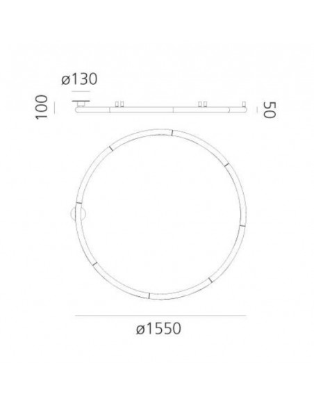 Artemide Alphabet Of Light Circular 
Ø155 SEMI-RECESSED Applique