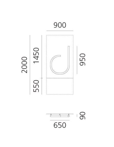 Artemide Alphabet Of Light Wall lamp "d" lowercase