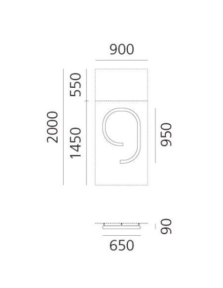 Artemide Alphabet Of Light Wall lamp "g" lowercase