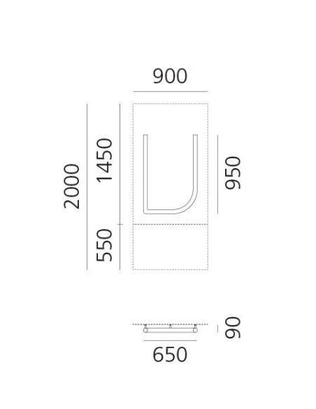 Artemide Alphabet Of Light Applique "V" uppercase