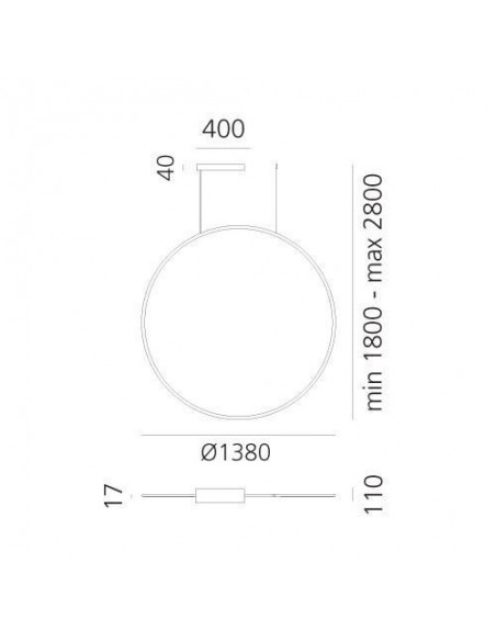 Artemide Discovery Vertical 140 RGBW Lampe à Suspension