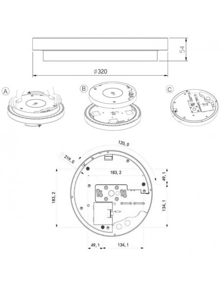 Integratech Disc Plaffonier