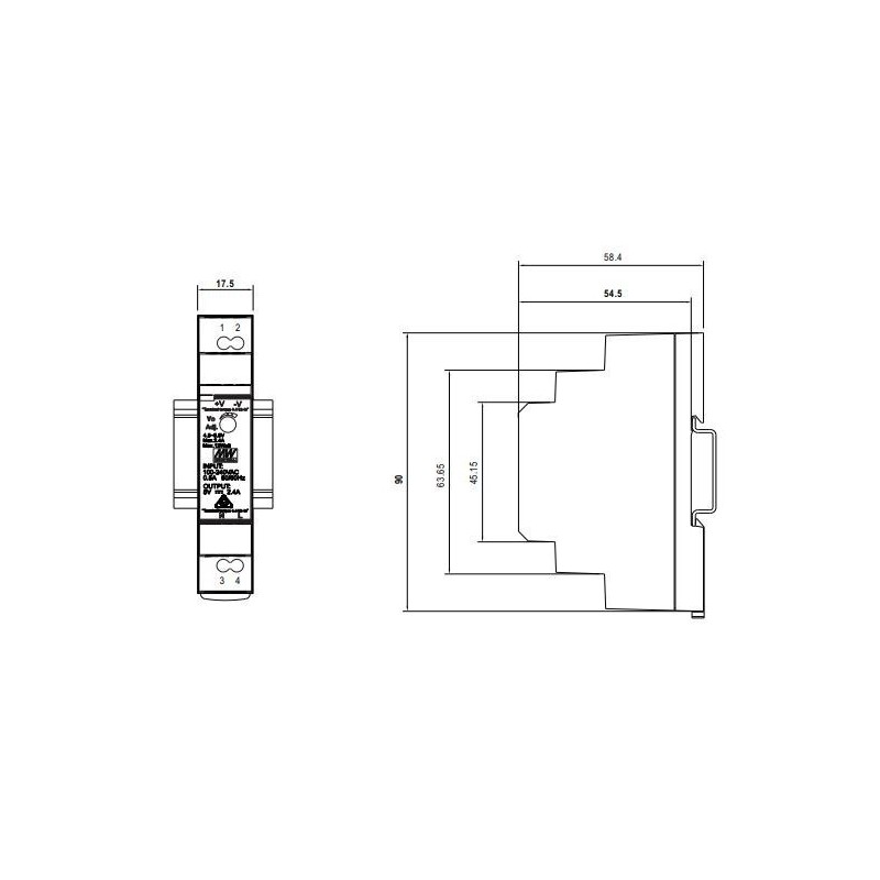 Integratech Alimentation LED 24VDC 15W DIN-rail