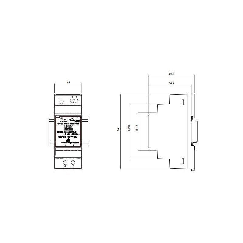 Integratech LED voeding 24VDC 30W DIN-rail
